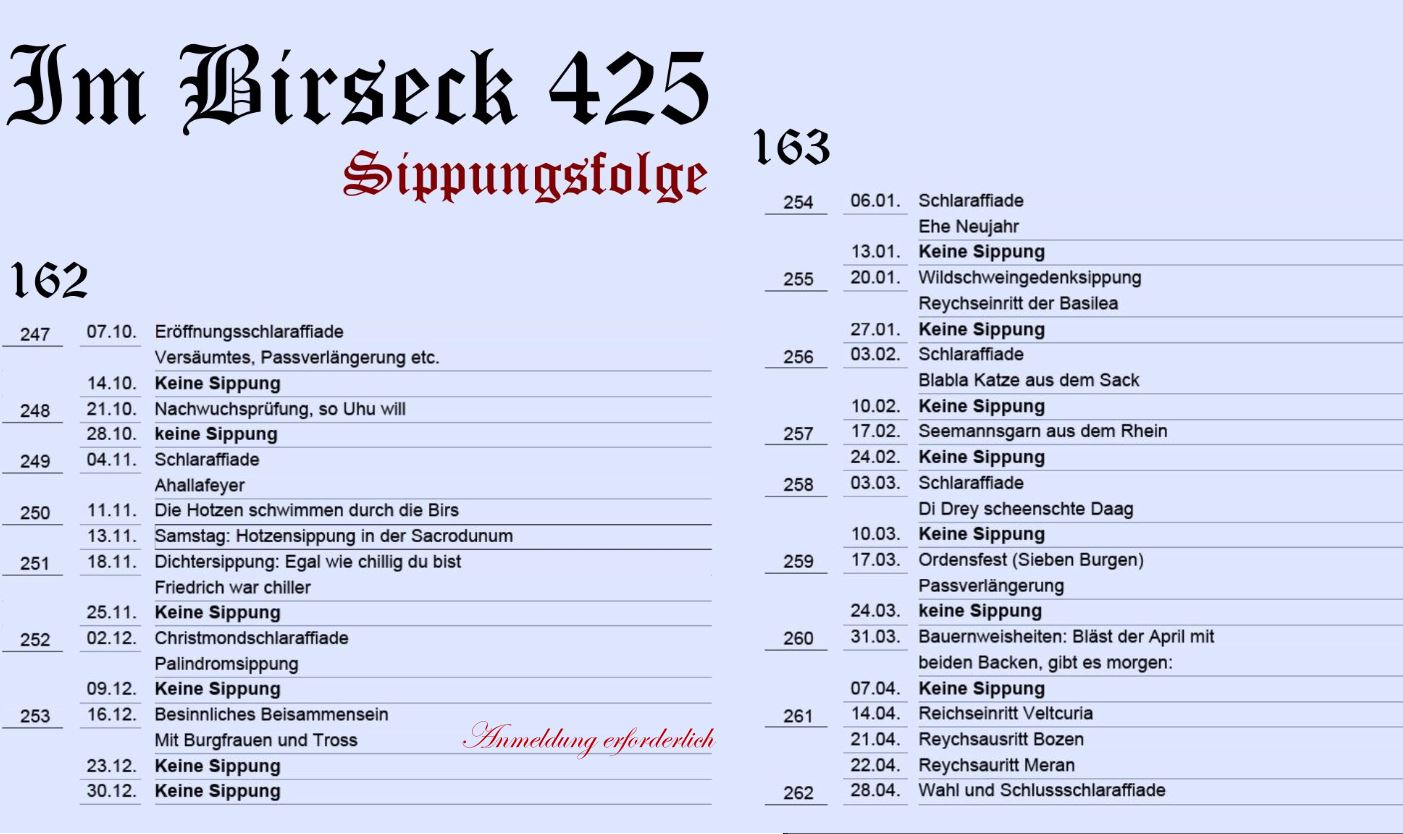 Sippungsfolge Im Birseck 162 163